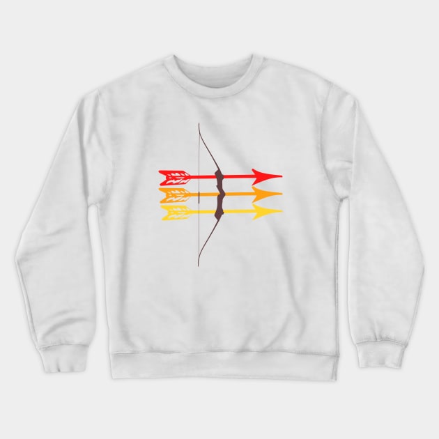 Ombre Bow and Arrow - Sagittarius Archer Crewneck Sweatshirt by Susy Maldonado illustrations